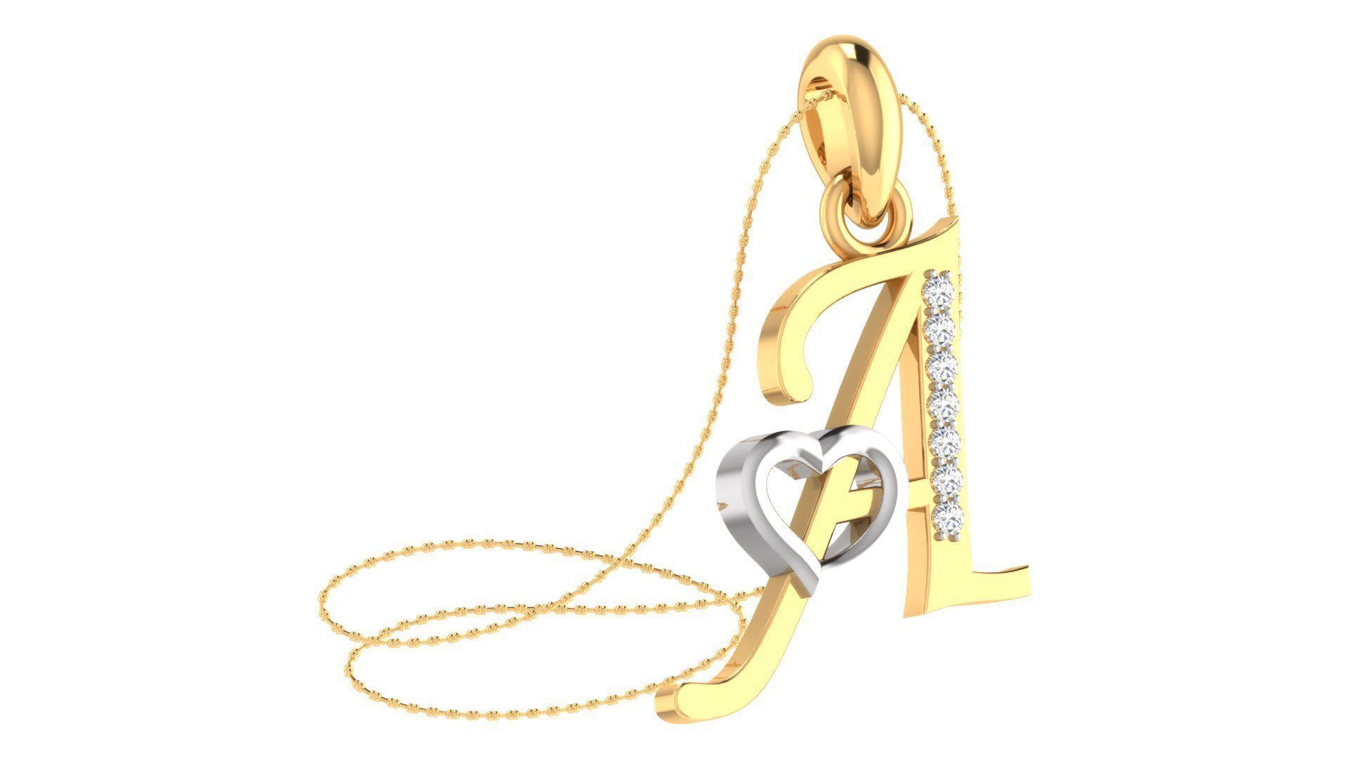 26 Alphabets Pendant Collection 3dm stl printable  3D print model_48