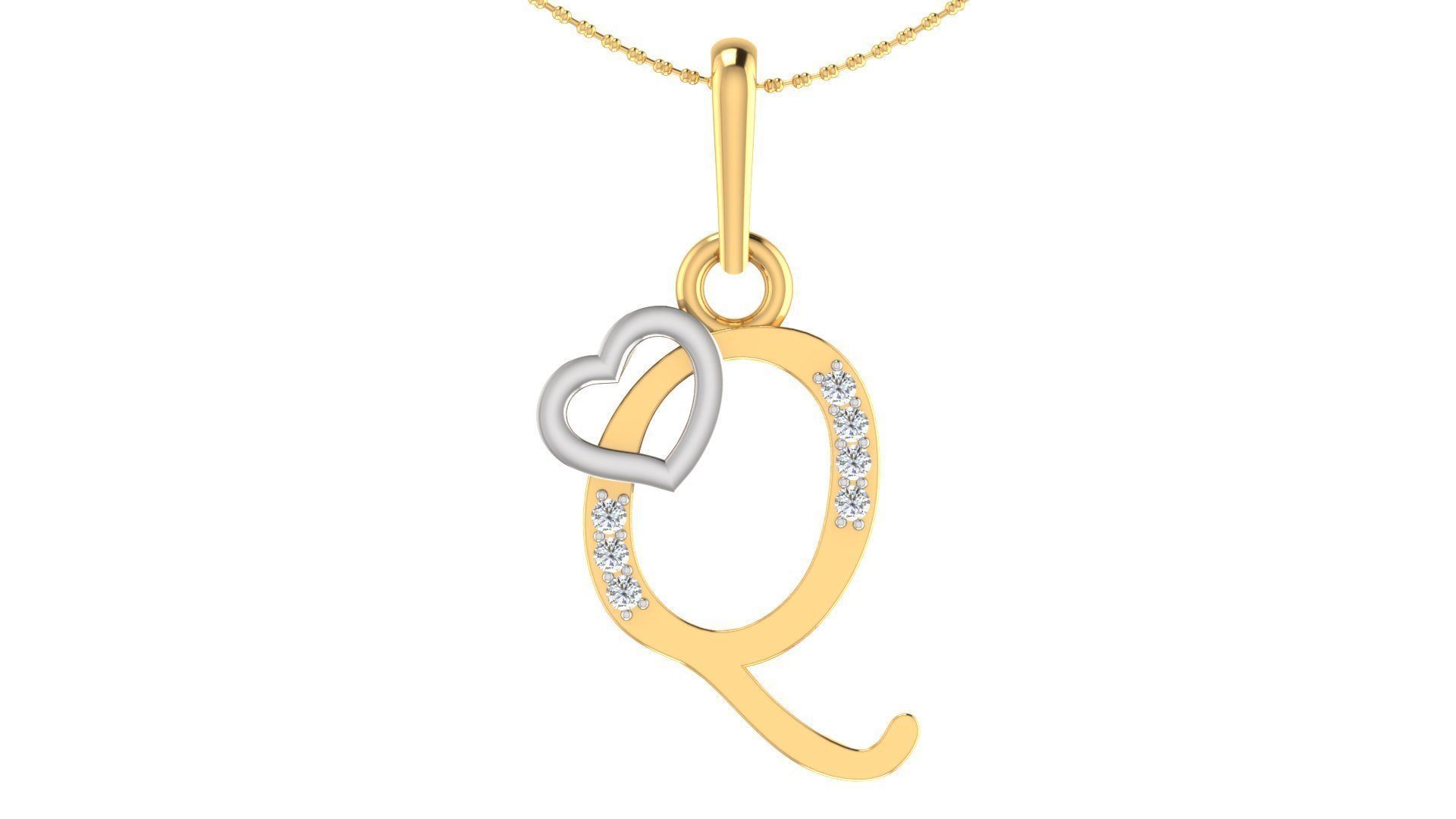 26 Alphabets Pendant Collection 3dm stl printable  3D print model_18