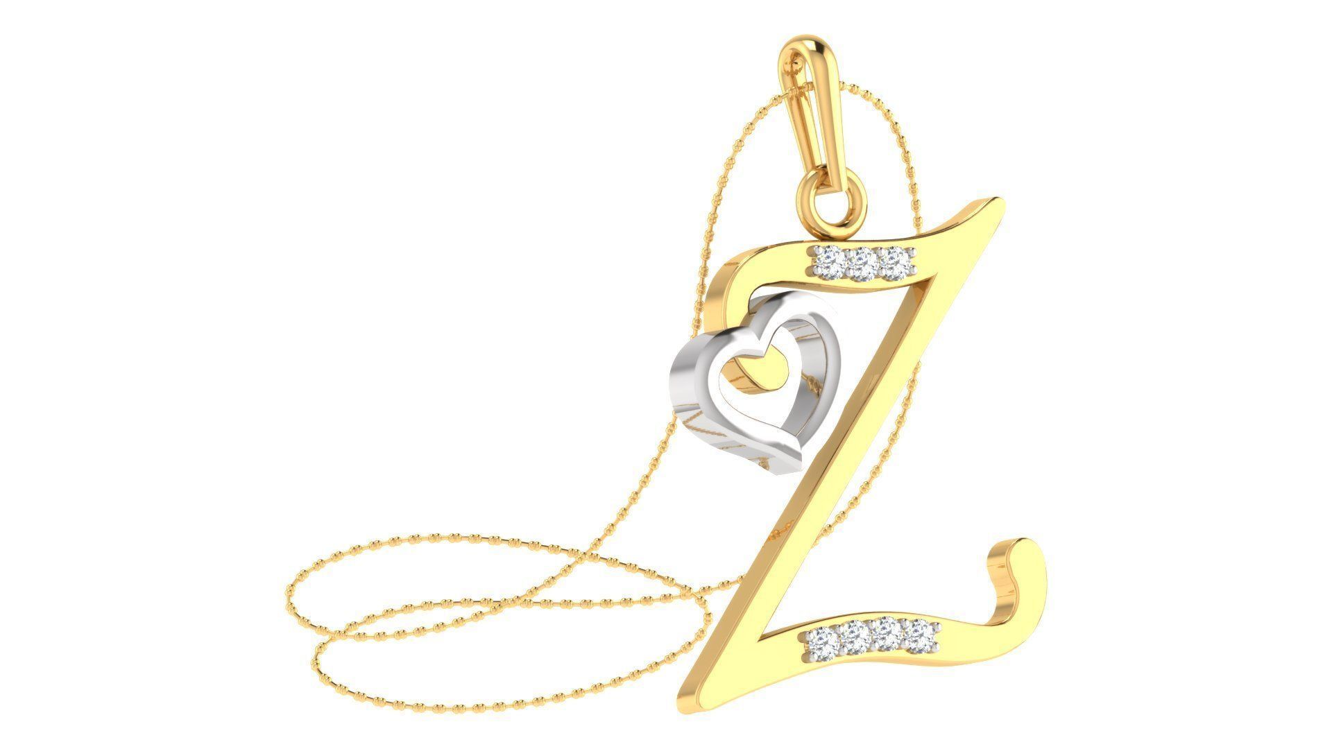 26 Alphabets Pendant Collection 3dm stl printable  3D print model_42