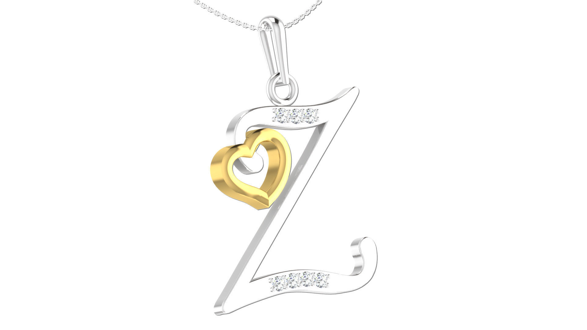 26 Alphabets Pendant Collection 3dm stl printable  3D print model_41