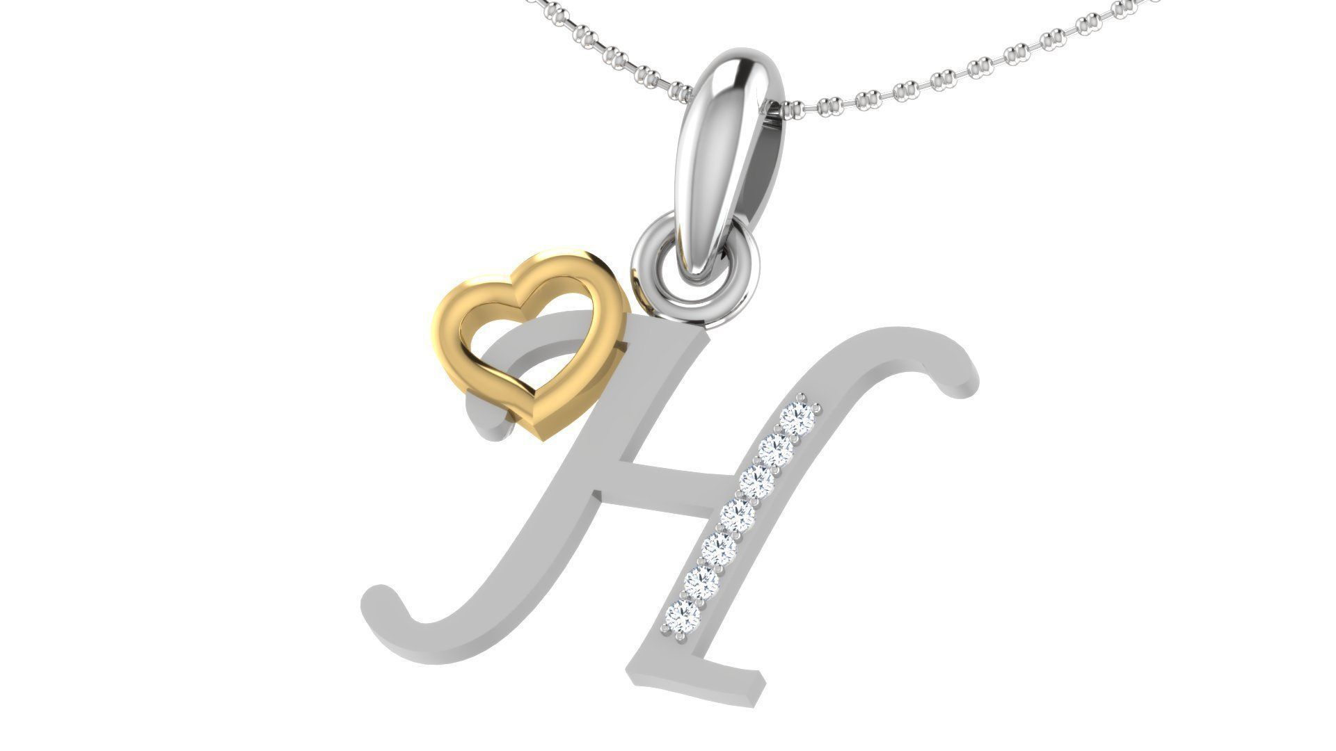 26 Alphabets Pendant Collection 3dm stl printable  3D print model_61