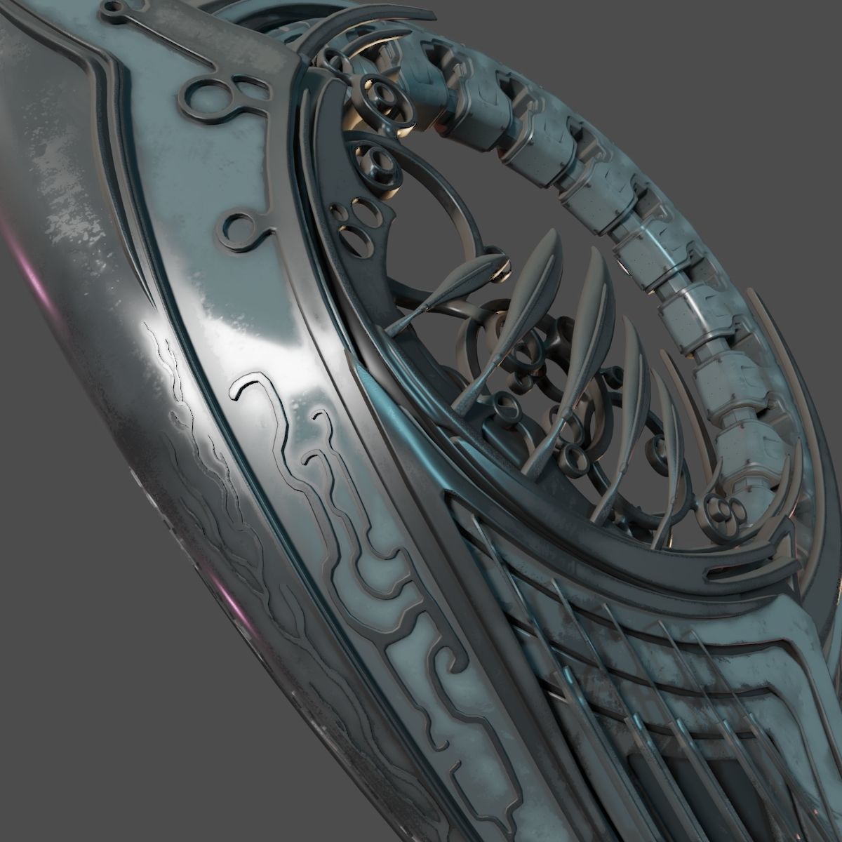 Alien Spaceship 3D model_9