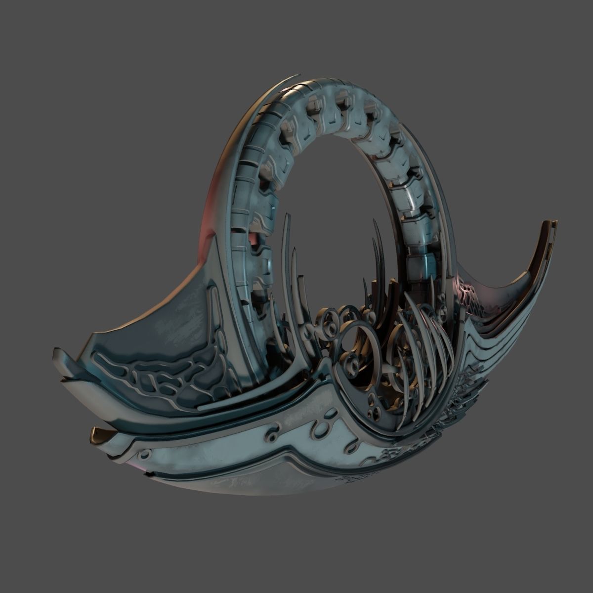 Alien Spaceship 3D model_6
