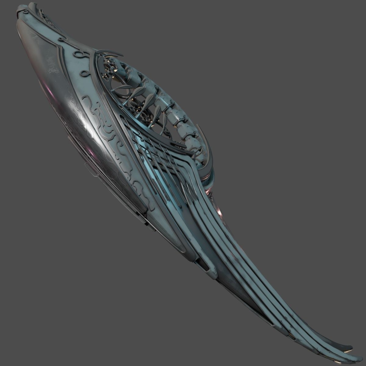 Alien Spaceship 3D model_2