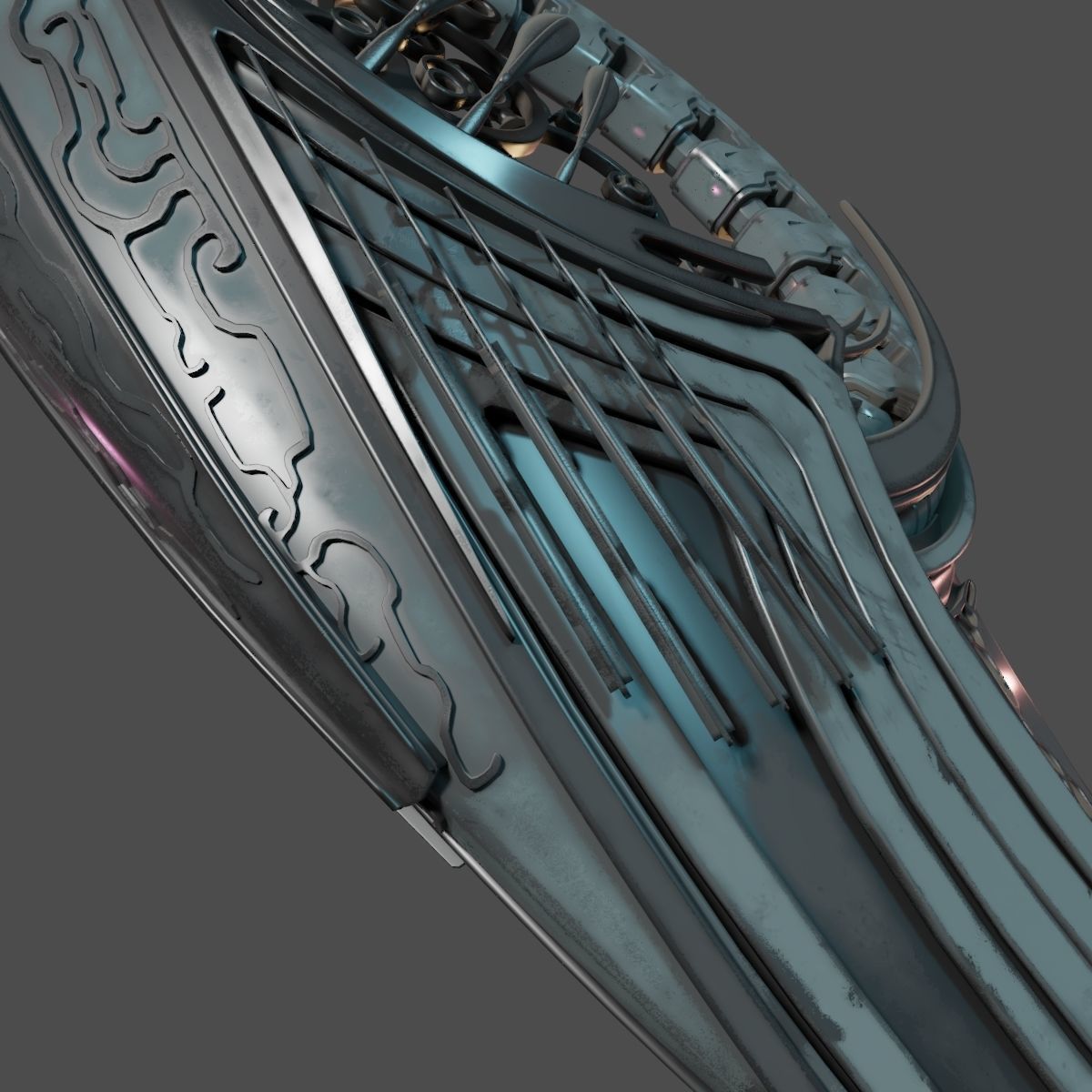 Alien Spaceship 3D model_8
