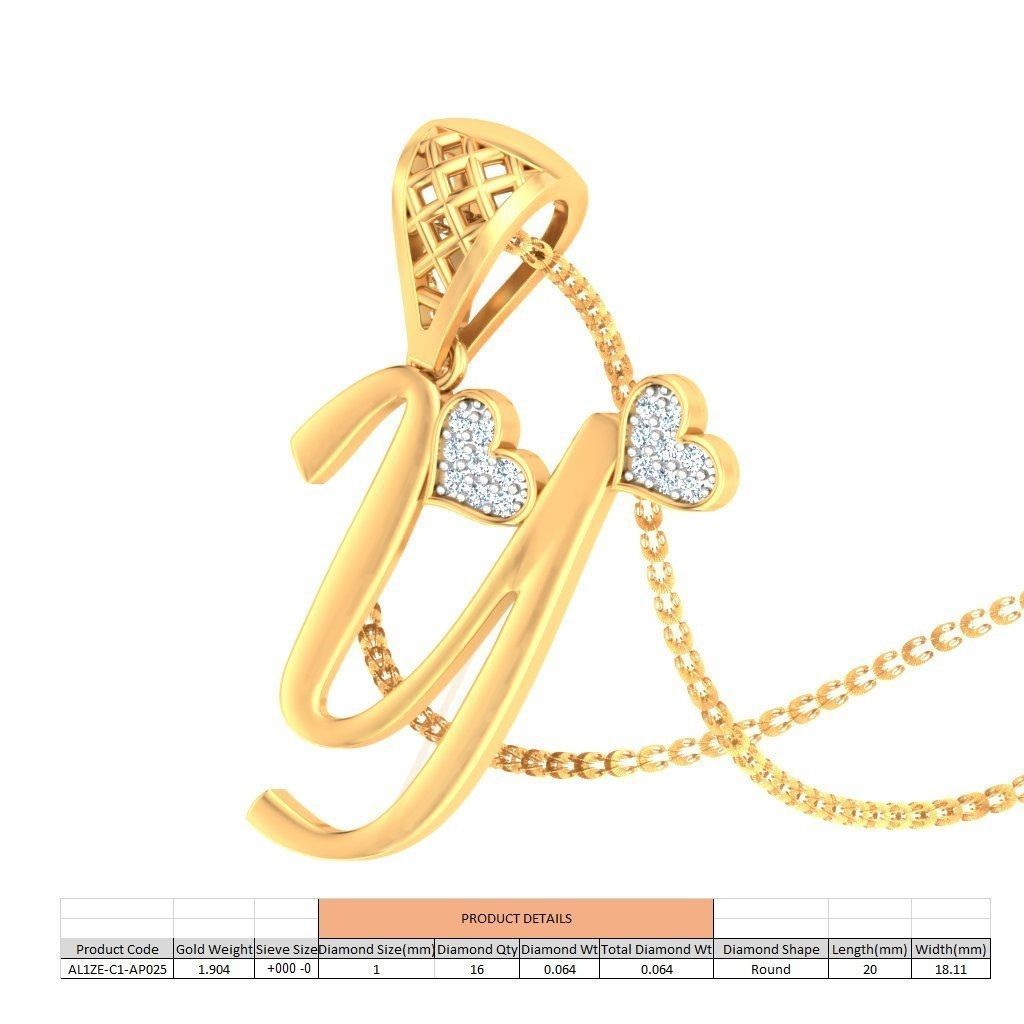 26 Alphabets letter Pendant Collection 3dm stl printable  3D print model_124