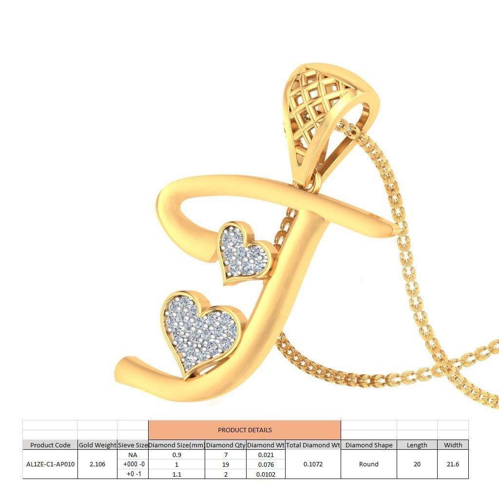 26 Alphabets letter Pendant Collection 3dm stl printable  3D print model_49