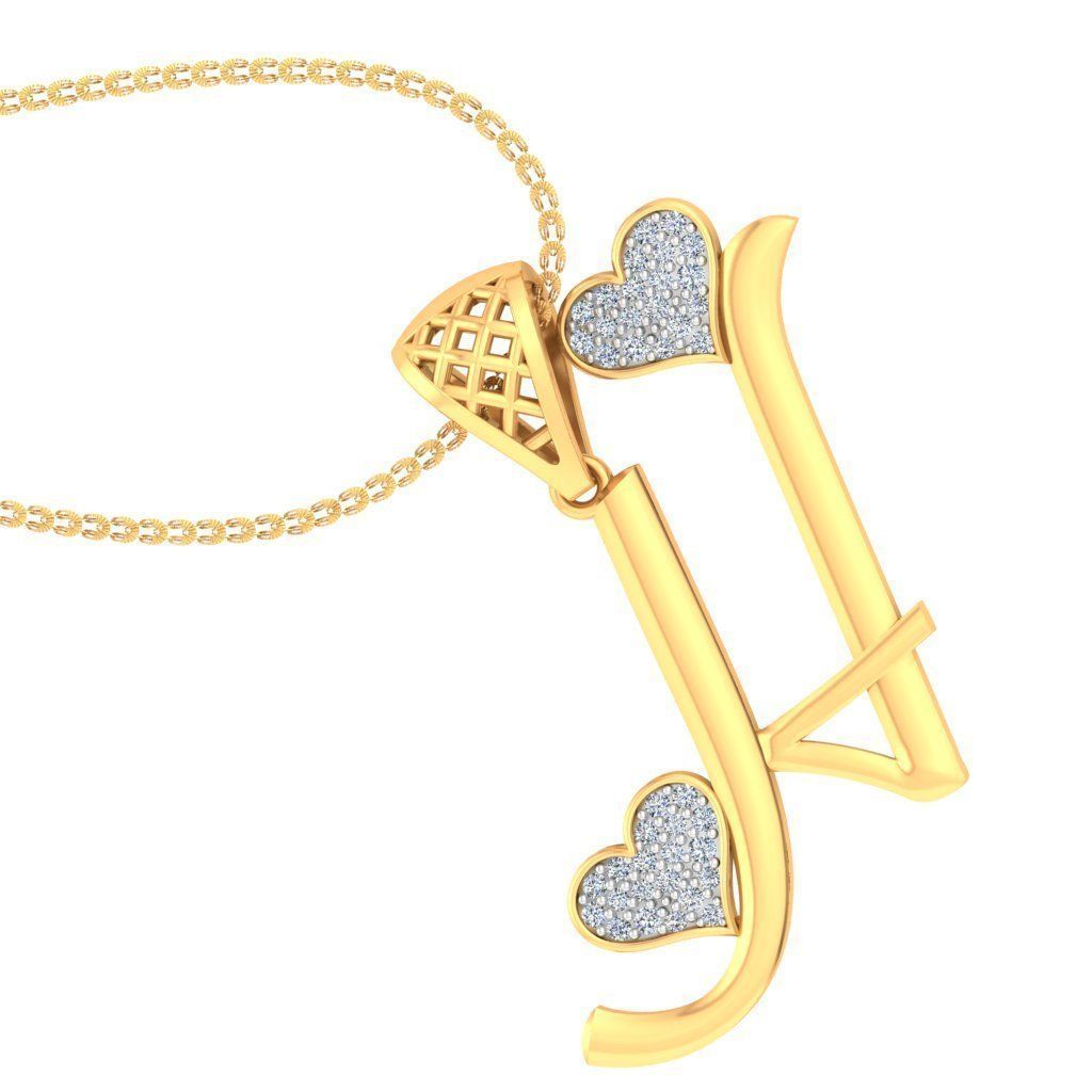 26 Alphabets letter Pendant Collection 3dm stl printable  3D print model_38