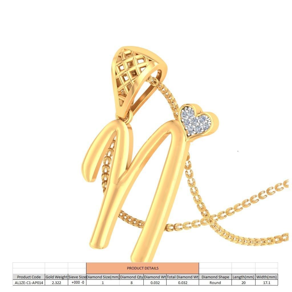 26 Alphabets letter Pendant Collection 3dm stl printable  3D print model_69
