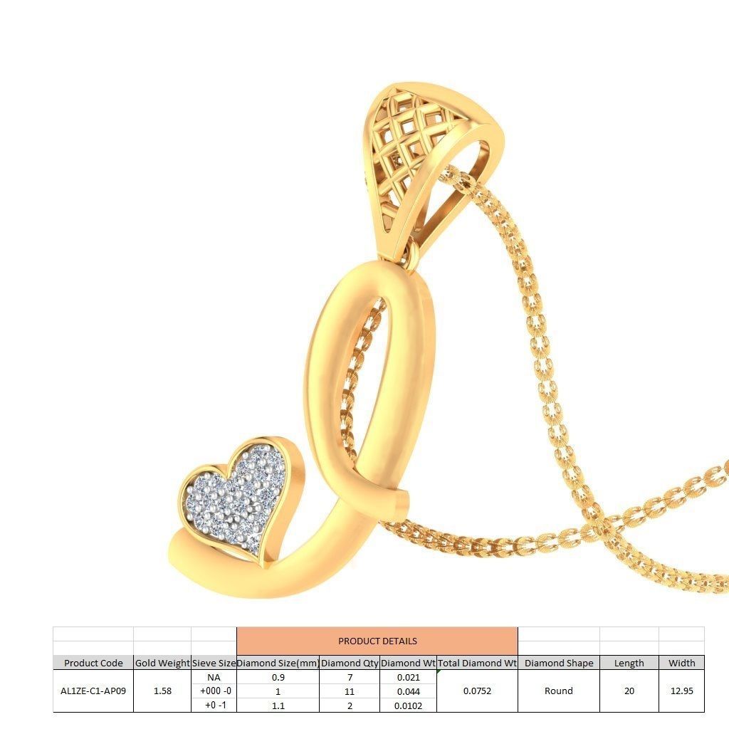 26 Alphabets letter Pendant Collection 3dm stl printable  3D print model_42