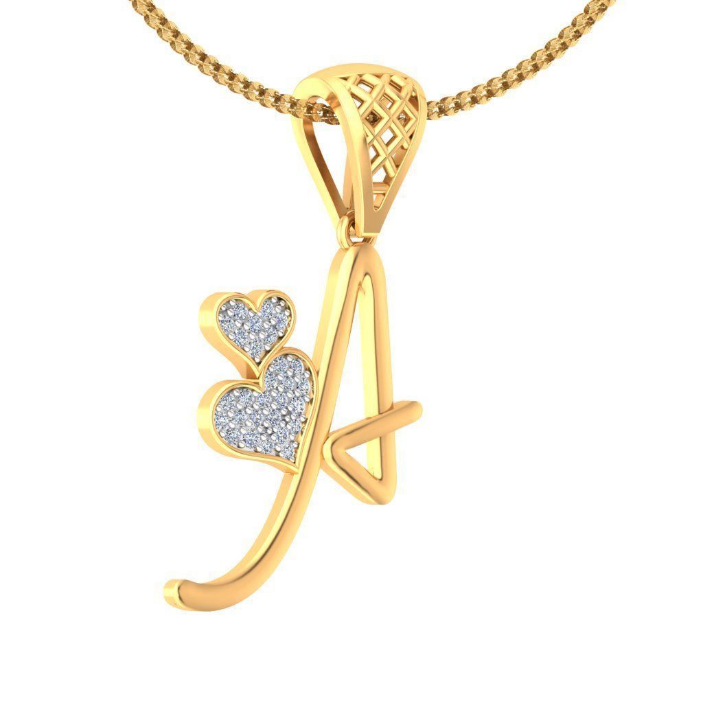 26 Alphabets letter Pendant Collection 3dm stl printable  3D print model_10