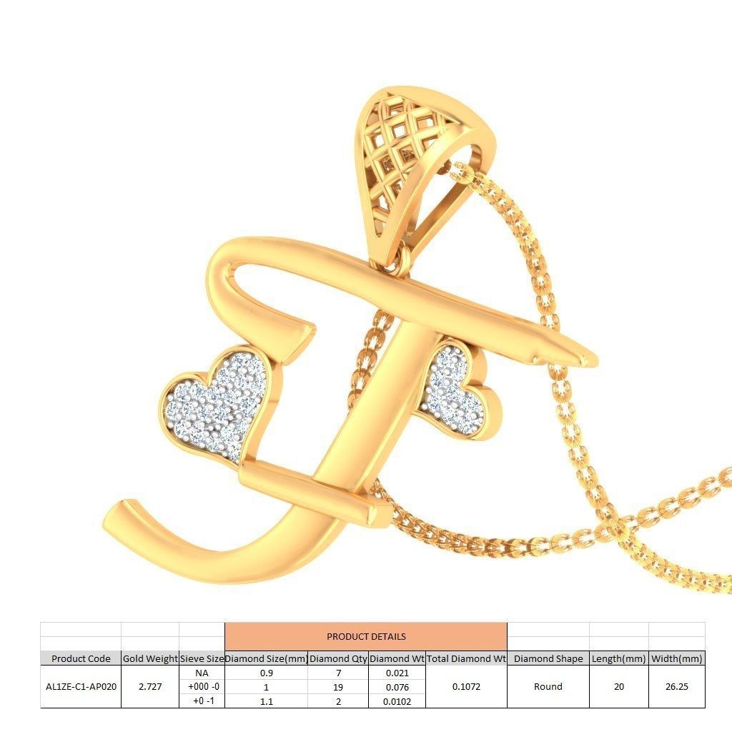 26 Alphabets letter Pendant Collection 3dm stl printable  3D print model_98