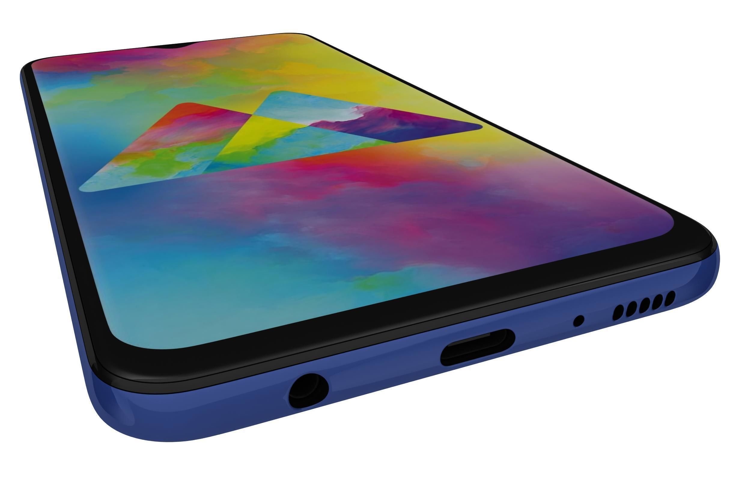 Samsung Galaxy M20 Blue 3D model_10