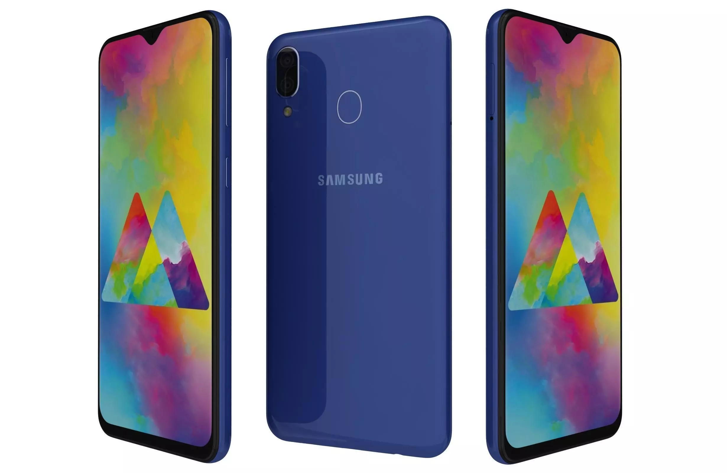 Samsung Galaxy M20 Blue 3D model_0