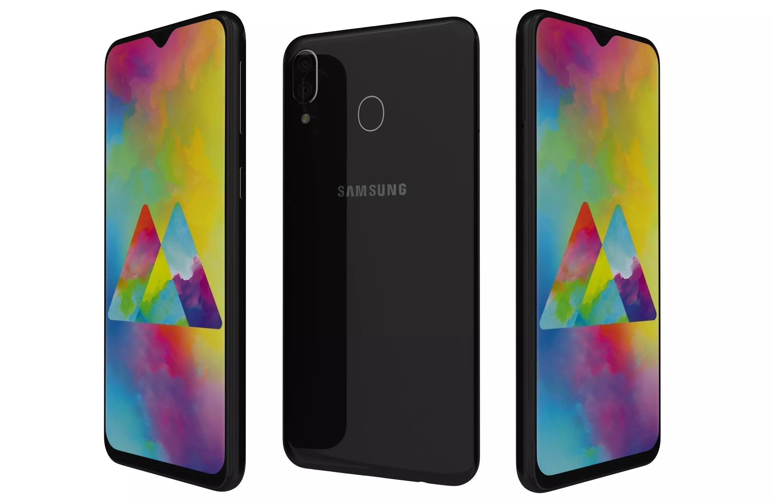 Samsung Galaxy M20 Black 3D model_0