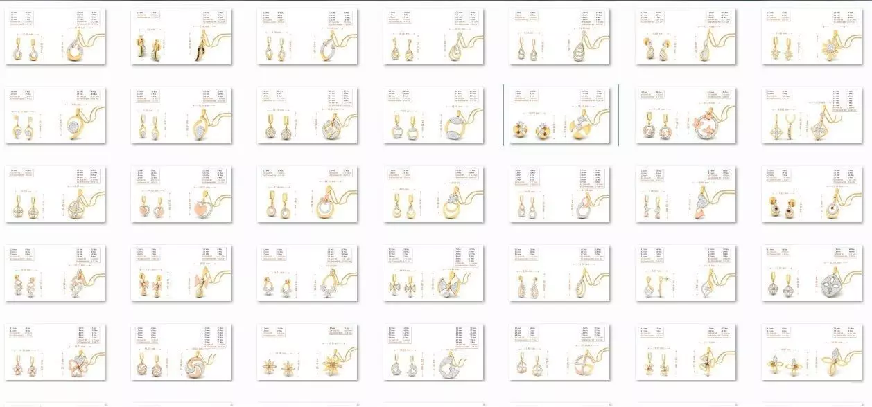 90 Pendant Earrings Set 3dm Stl printable 3D print model_0