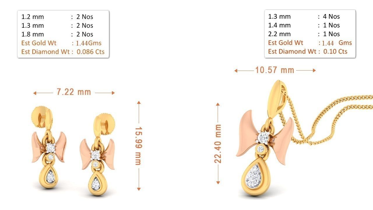 90 Pendant Earrings Set 3dm Stl printable 3D print model_23