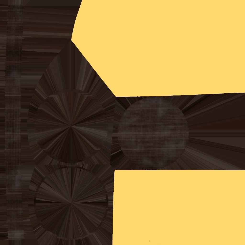 Coffee Tables Gong Low-poly 3D model_5