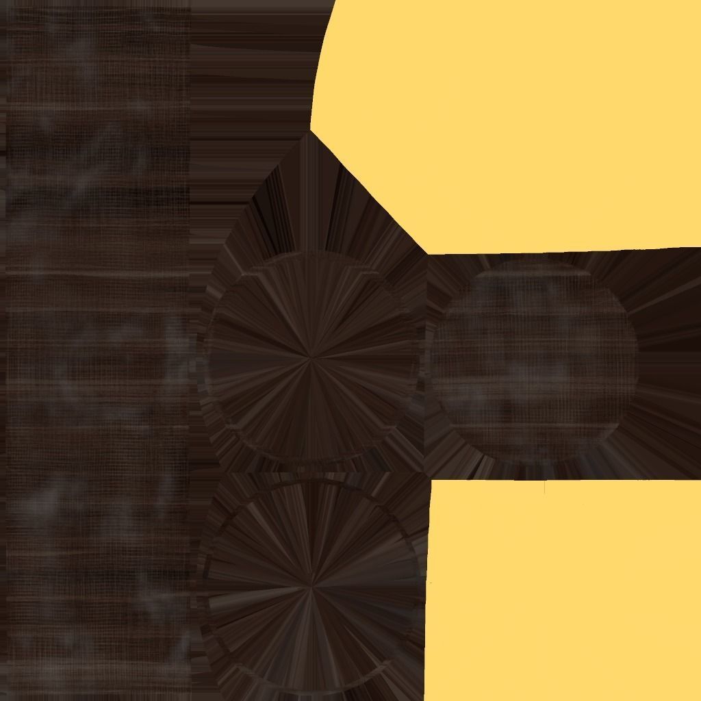 Coffee Tables Gong Low-poly 3D model_11