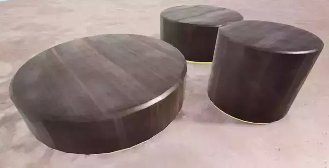 Coffee Tables Gong Low-poly 3D model
