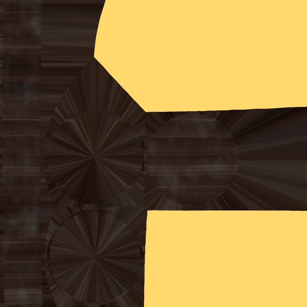 Coffee Tables Gong Low-poly 3D model_8