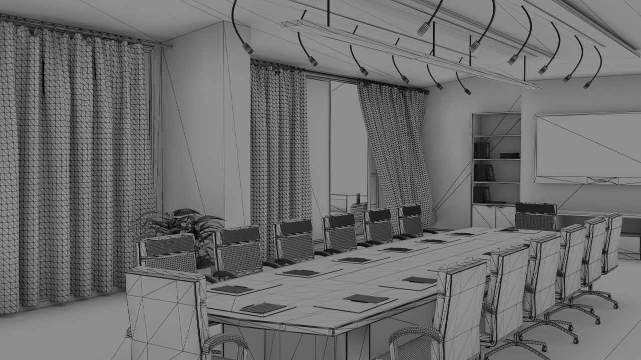 Conference room 3D model_6
