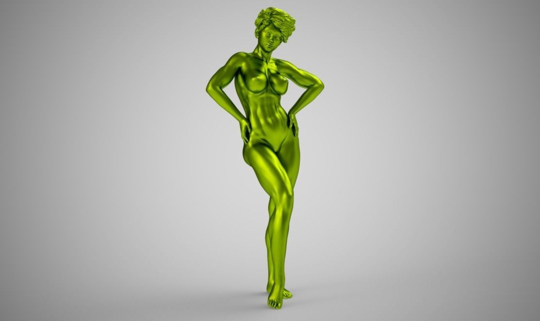 Muscular Woman 3D print model_6