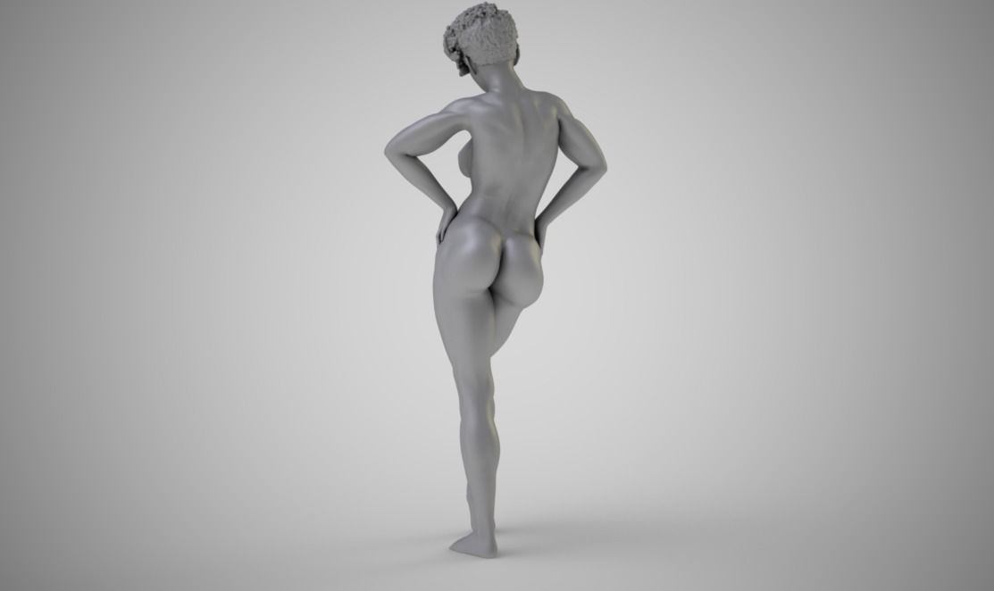 Muscular Woman 3D print model_2