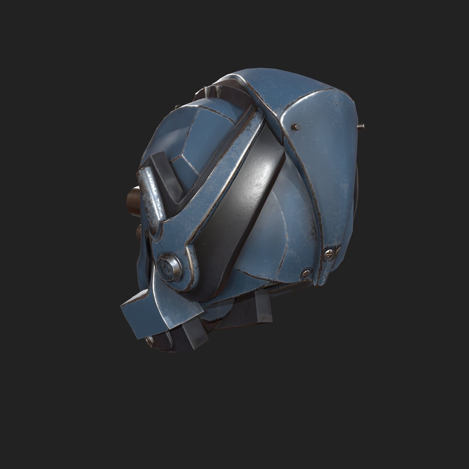 Scifi helmet ver 6 Low-poly 3D model_2