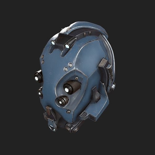Scifi helmet ver 6 Low-poly 3D model