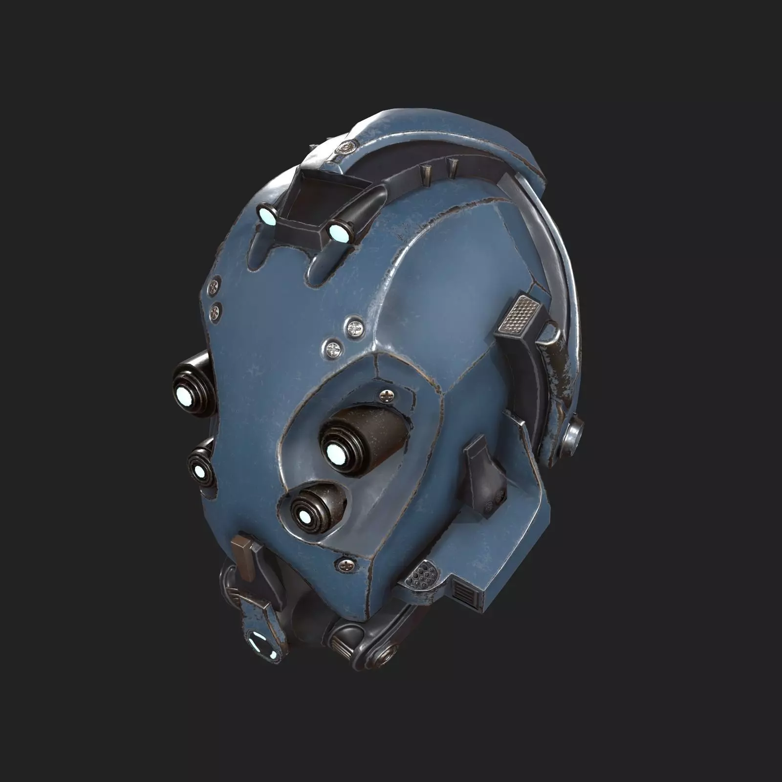 Scifi helmet ver 6 Low-poly 3D model_0