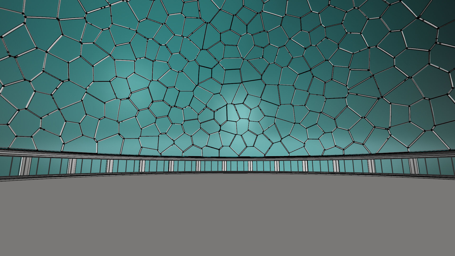Voronoi building exterior structure and base 3D model_13