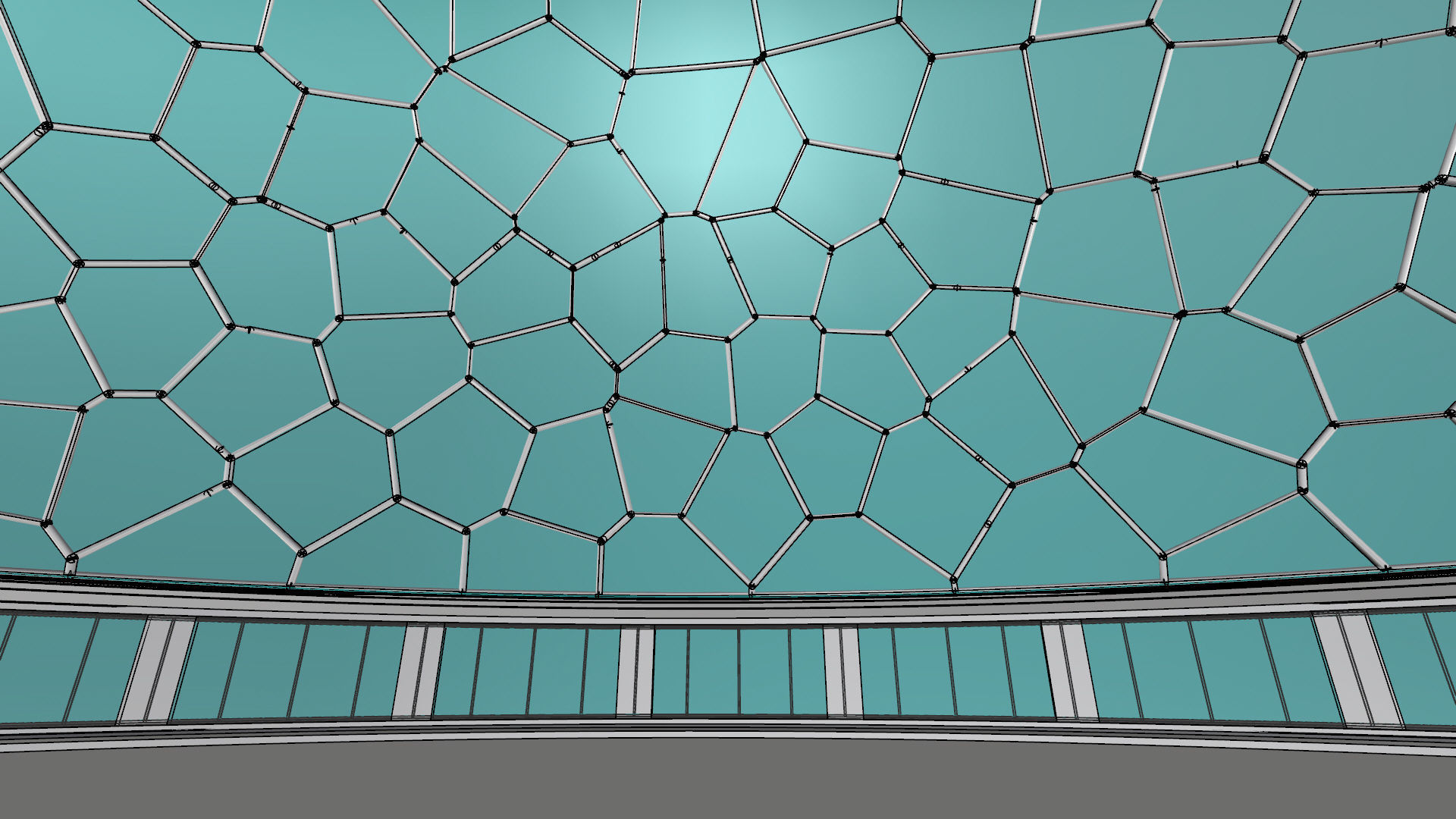 Voronoi building exterior structure and base 3D model_15