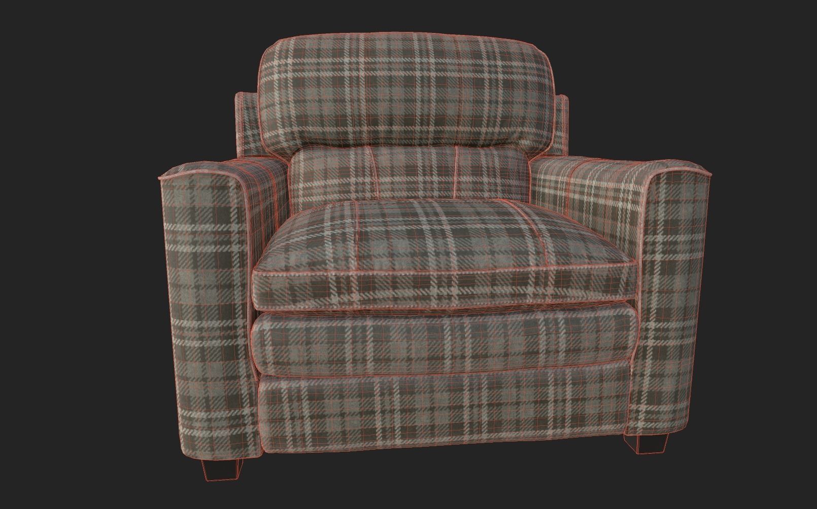 Gleason armchair sofa HI Resolution Low-poly 3D model_17