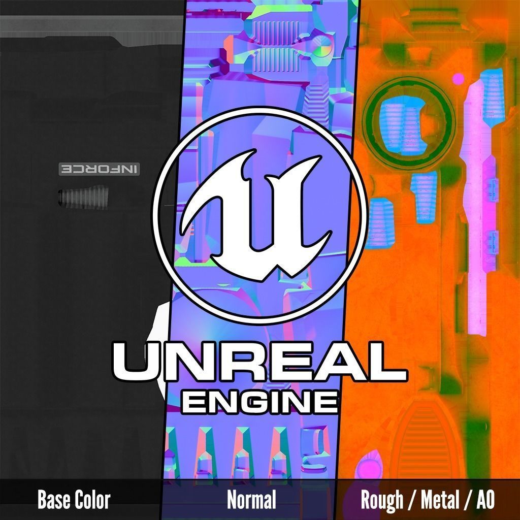 Inforce WML Rifle Weapon Mounted Light Low-poly 3D model_19