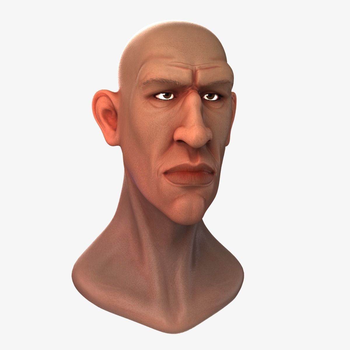 The Male Head Free 3D model