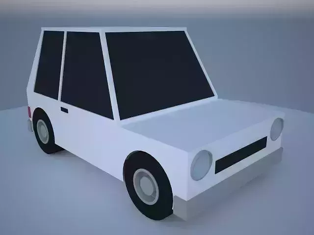 Car cartoon low poly Free low-poly 3D model