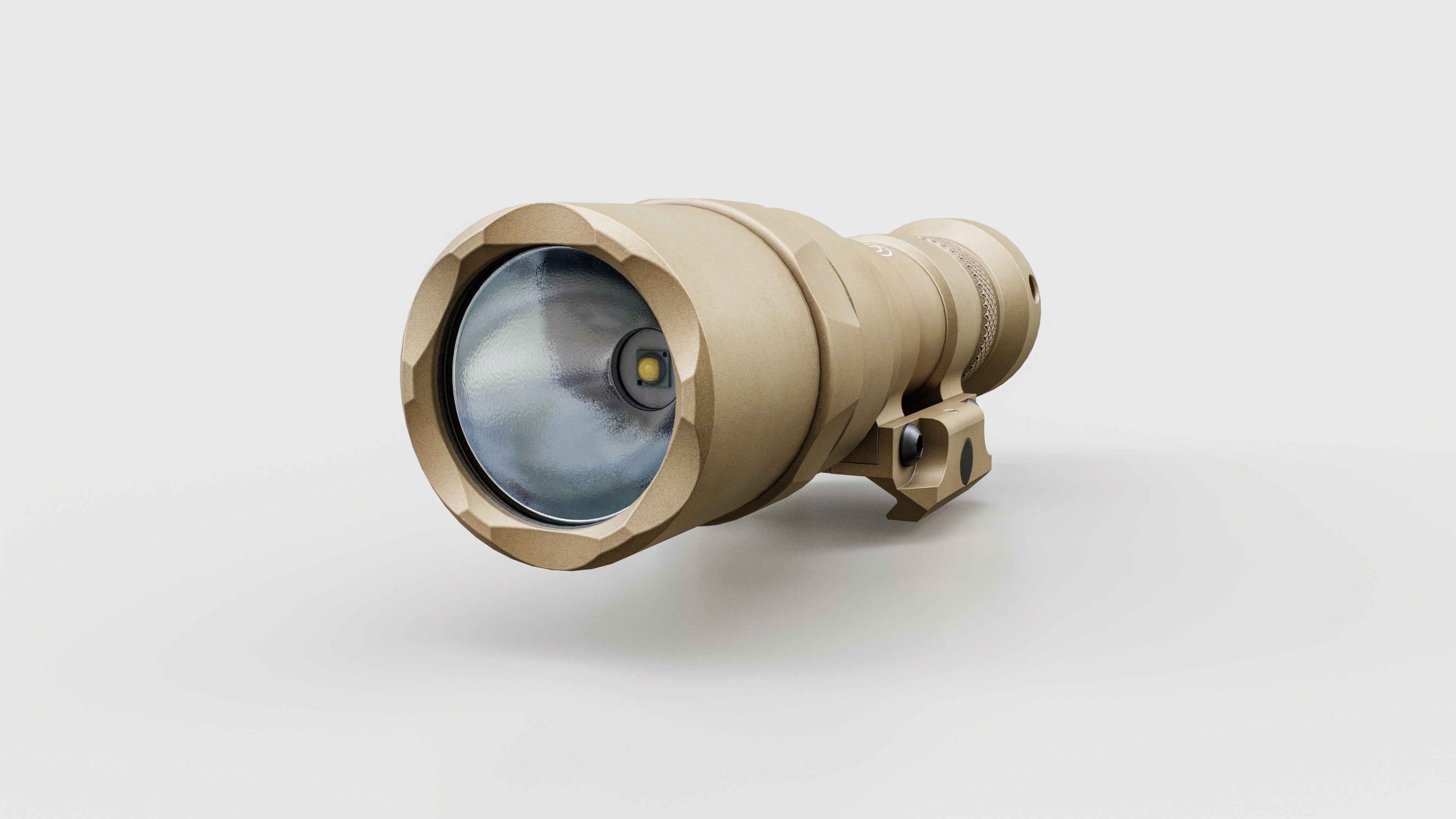 Surefire M300C Compact LED Scout Rifle Weapon Mounted Light Low-poly 3D model_4