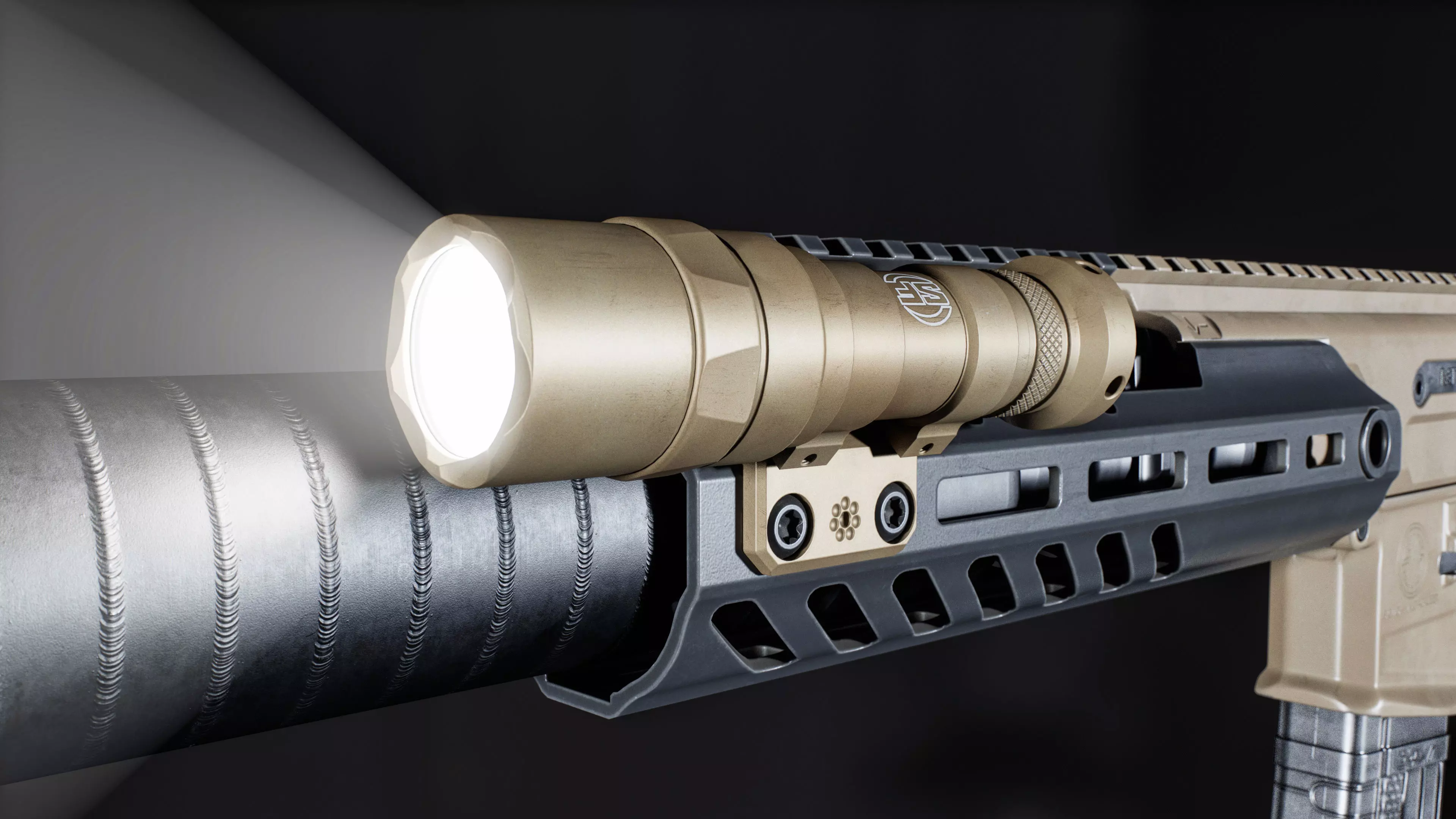 Surefire M300C Compact LED Scout Rifle Weapon Mounted Light Low-poly 3D model_0