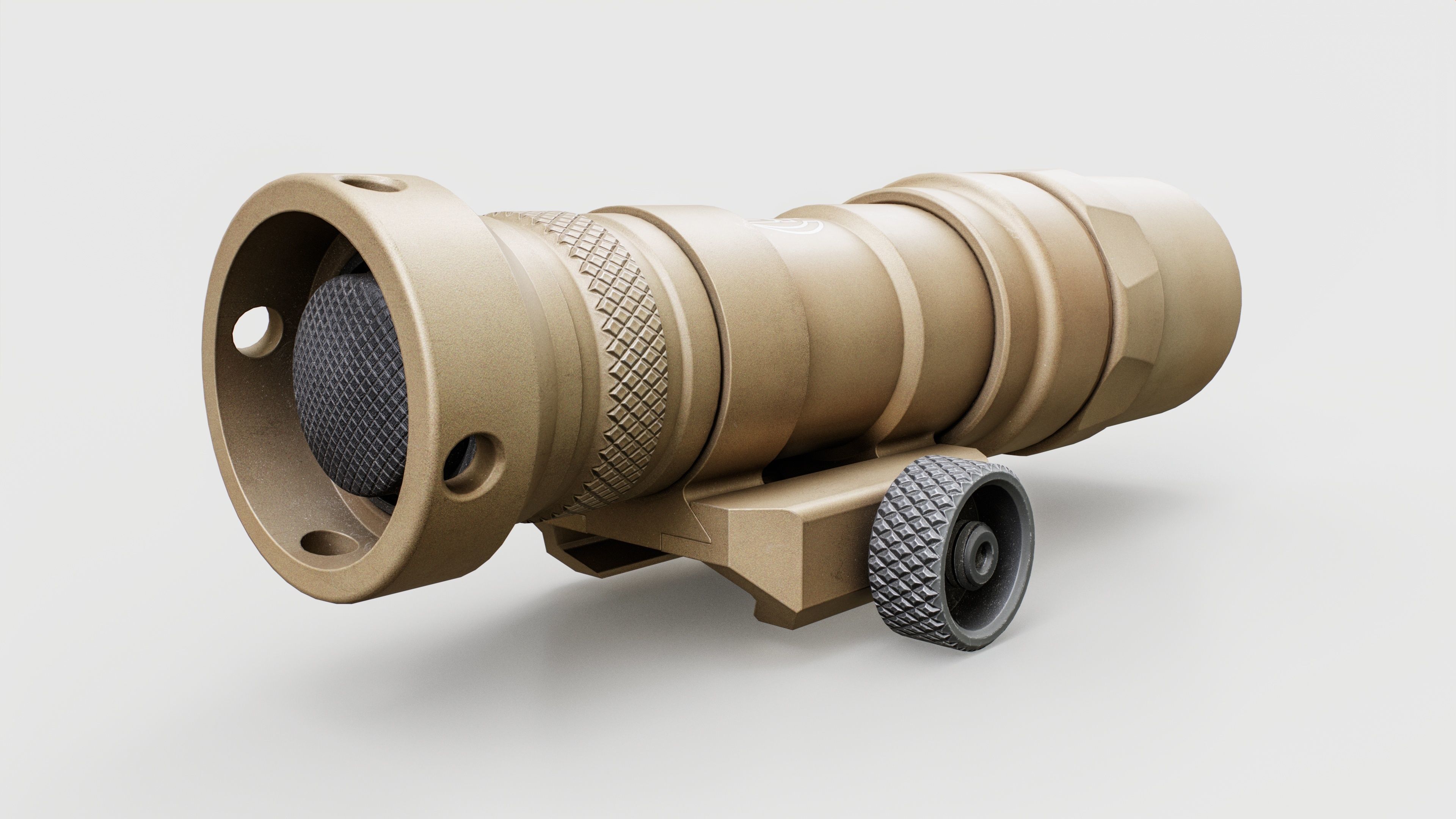 Surefire M300C Compact LED Scout Rifle Weapon Mounted Light Low-poly 3D model_11