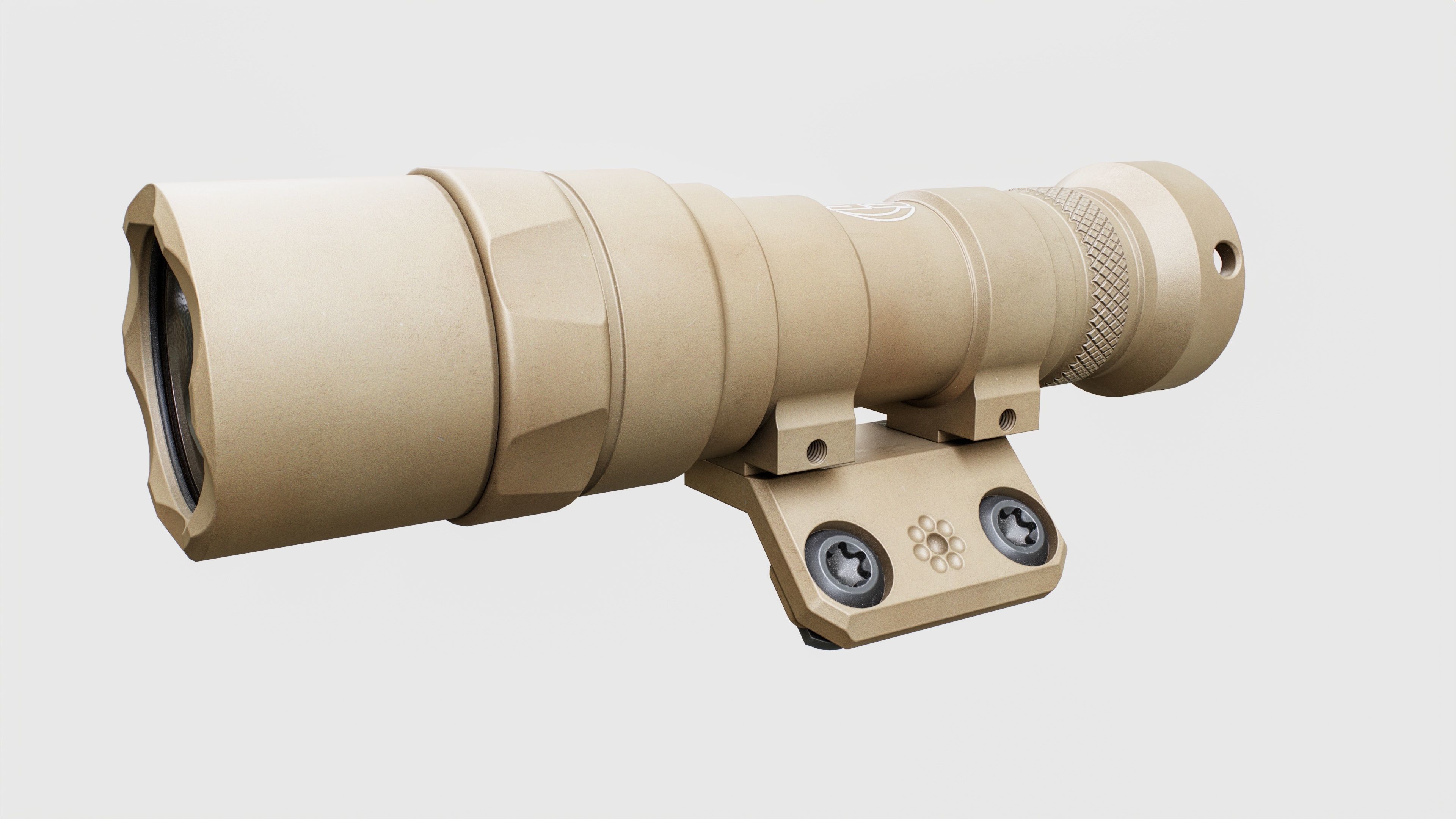 Surefire M300C Compact LED Scout Rifle Weapon Mounted Light Low-poly 3D model_23