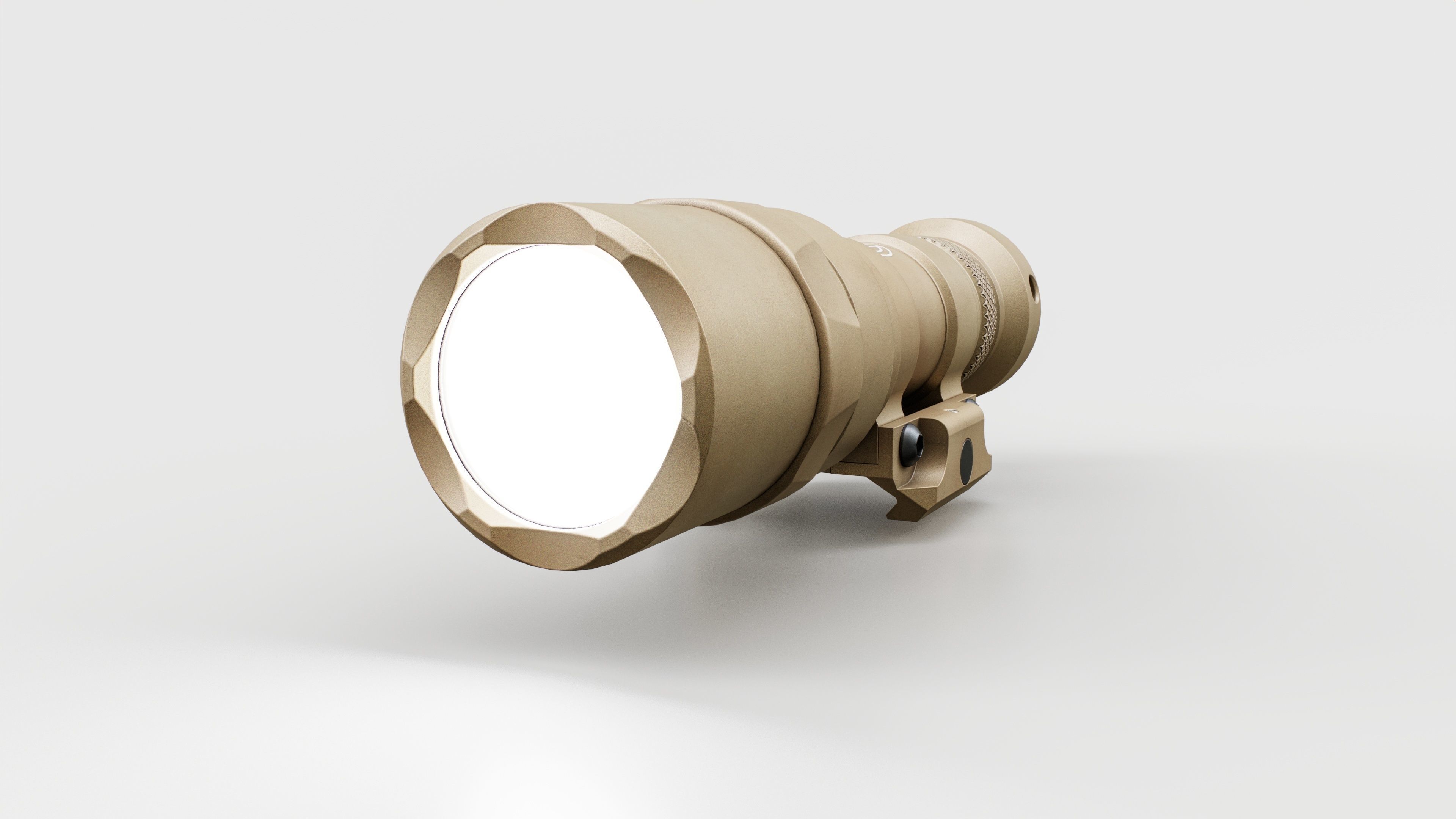 Surefire M300C Compact LED Scout Rifle Weapon Mounted Light Low-poly 3D model_5