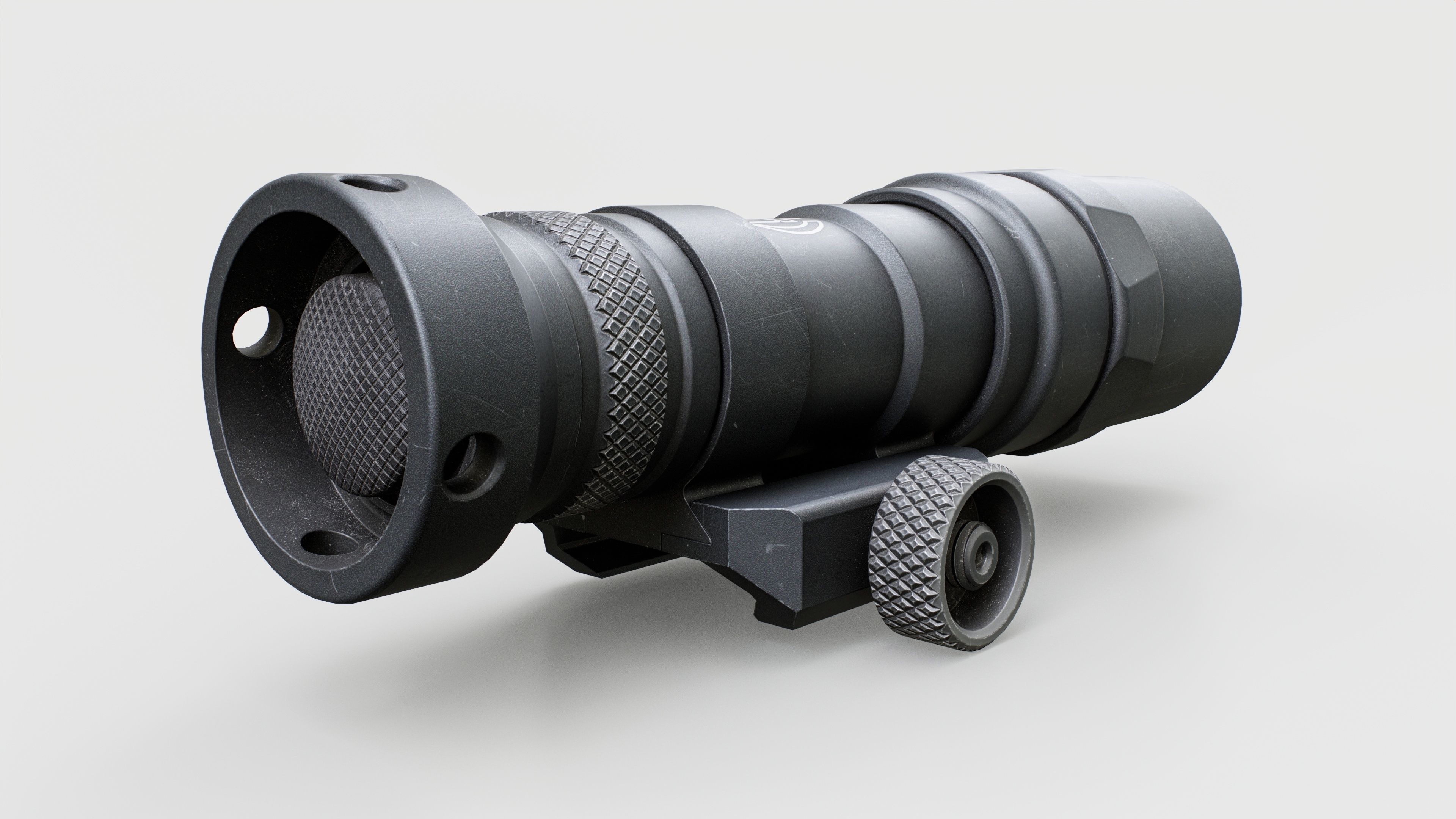 Surefire M300C Compact LED Scout Rifle Weapon Mounted Light Low-poly 3D model_10