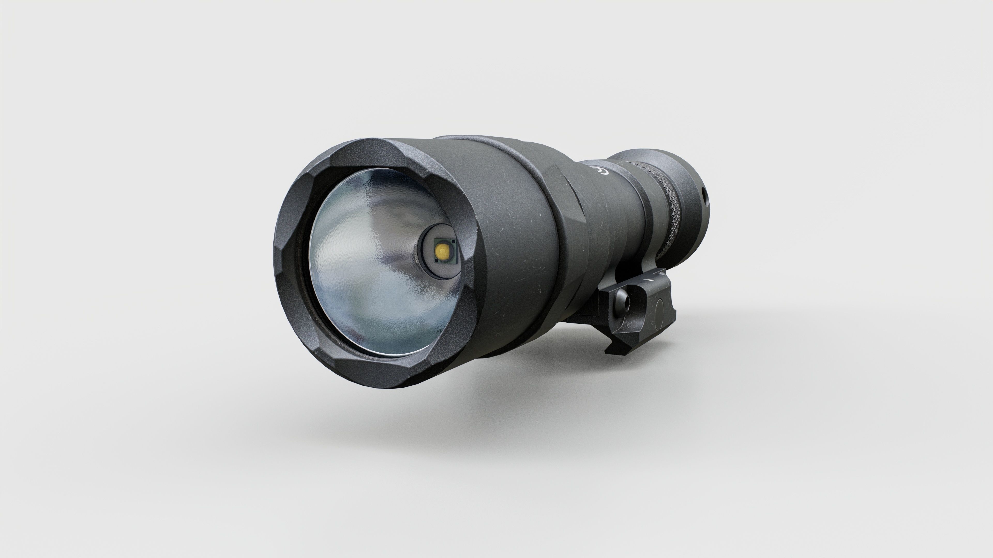 Surefire M300C Compact LED Scout Rifle Weapon Mounted Light Low-poly 3D model_2