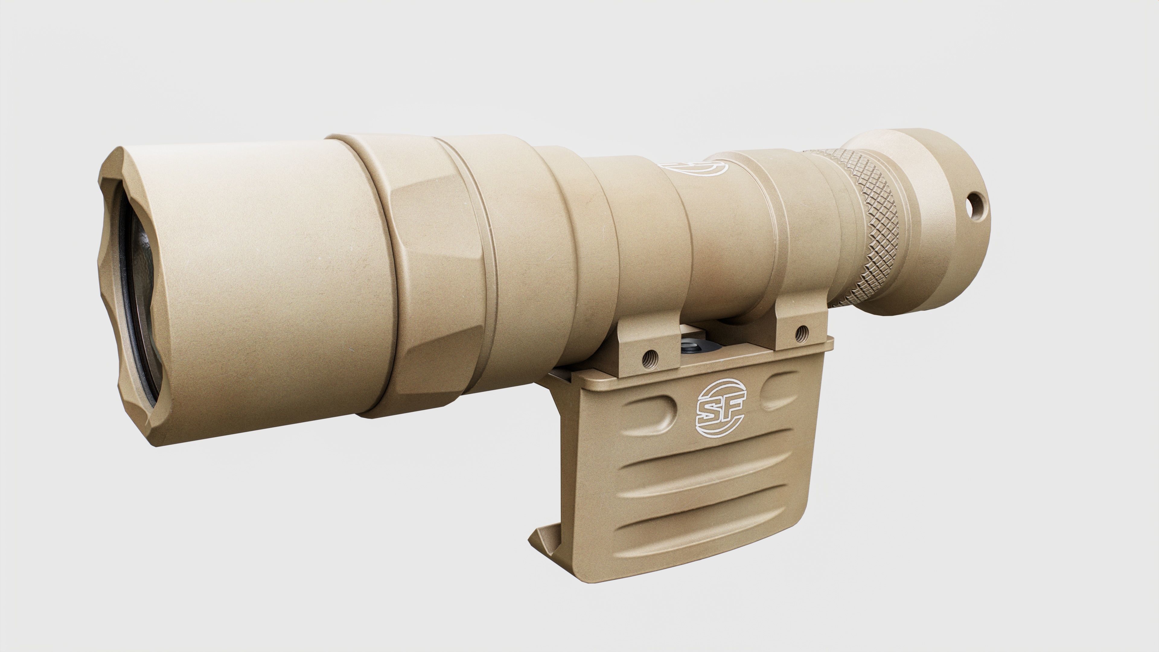 Surefire M300C Compact LED Scout Rifle Weapon Mounted Light Low-poly 3D model_22