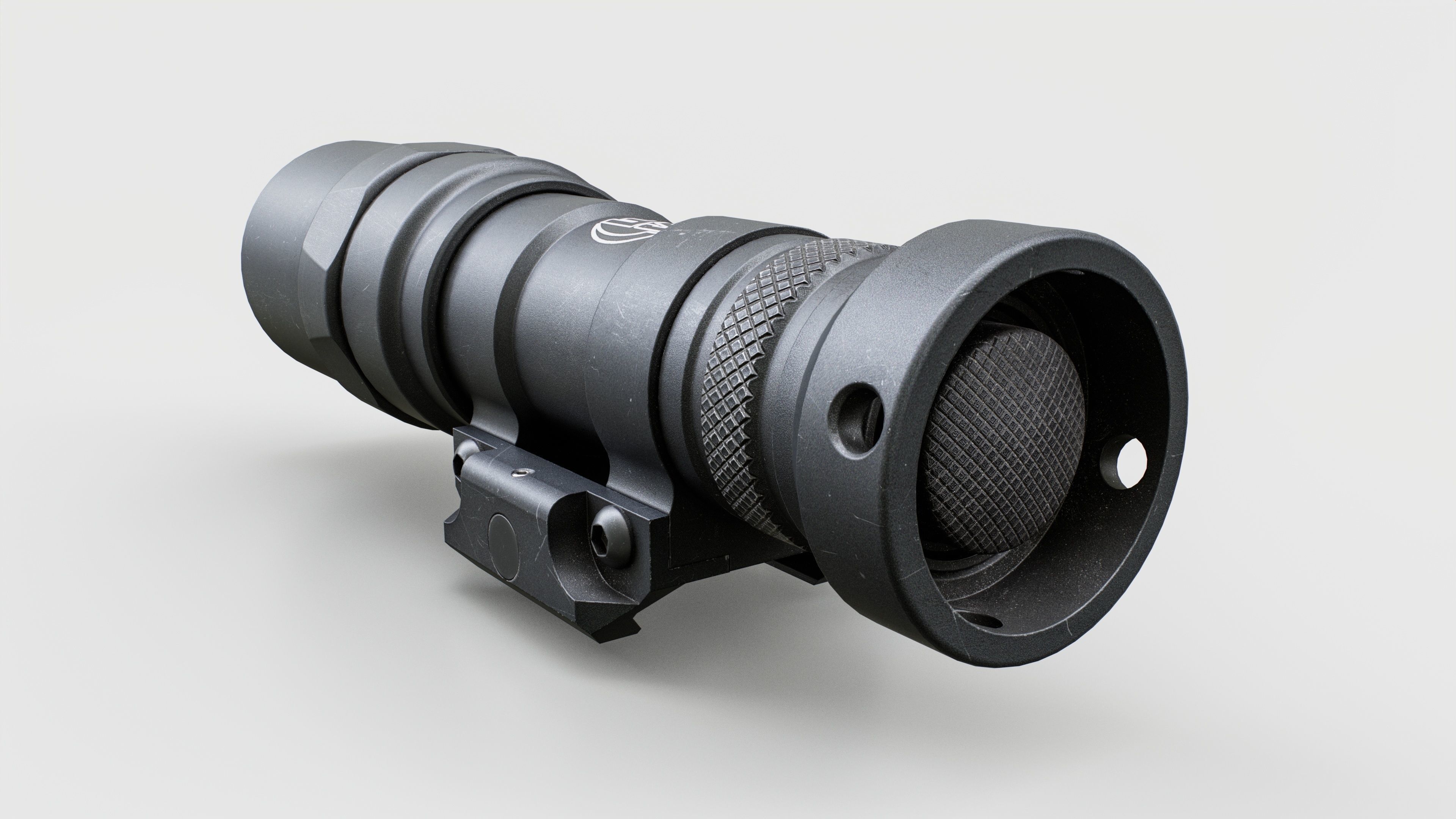 Surefire M300C Compact LED Scout Rifle Weapon Mounted Light Low-poly 3D model_8