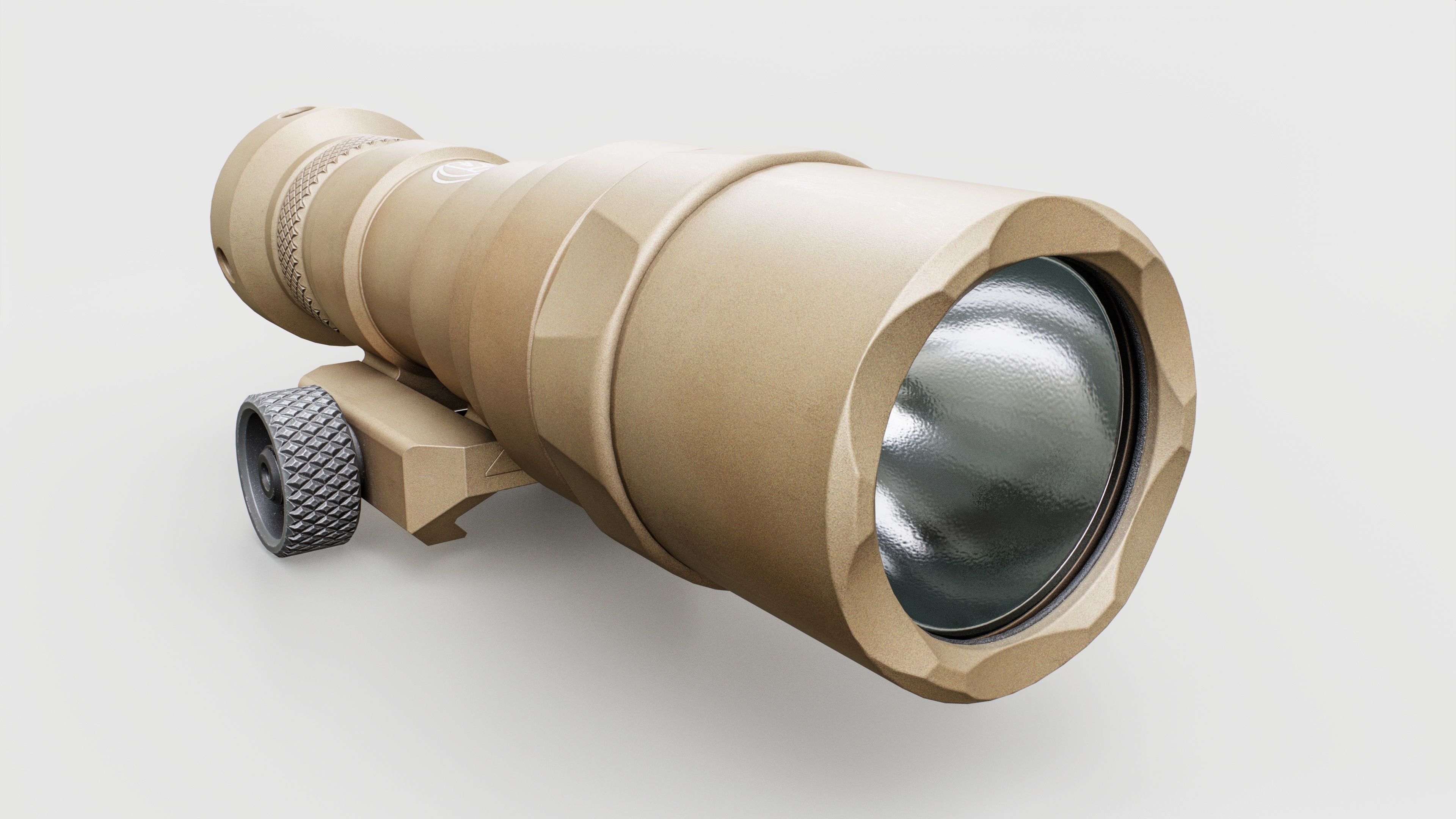 Surefire M300C Compact LED Scout Rifle Weapon Mounted Light Low-poly 3D model_15