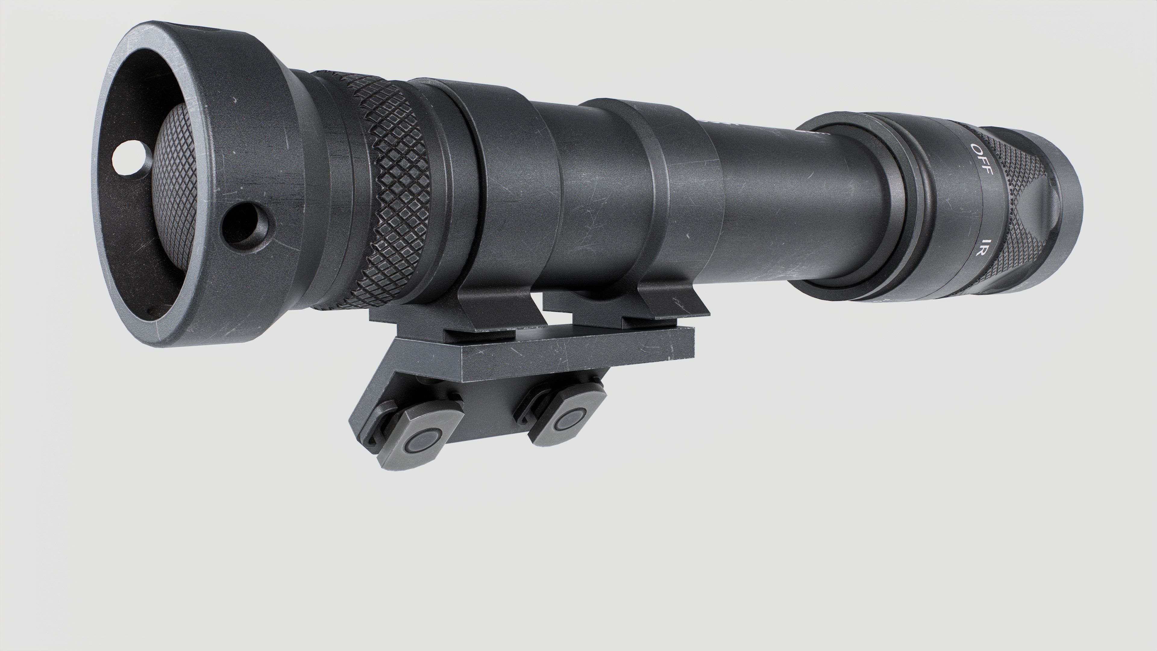 Surefire M600V LED IR Scout Rifle Weapon Mounted Light Low-poly 3D model_32
