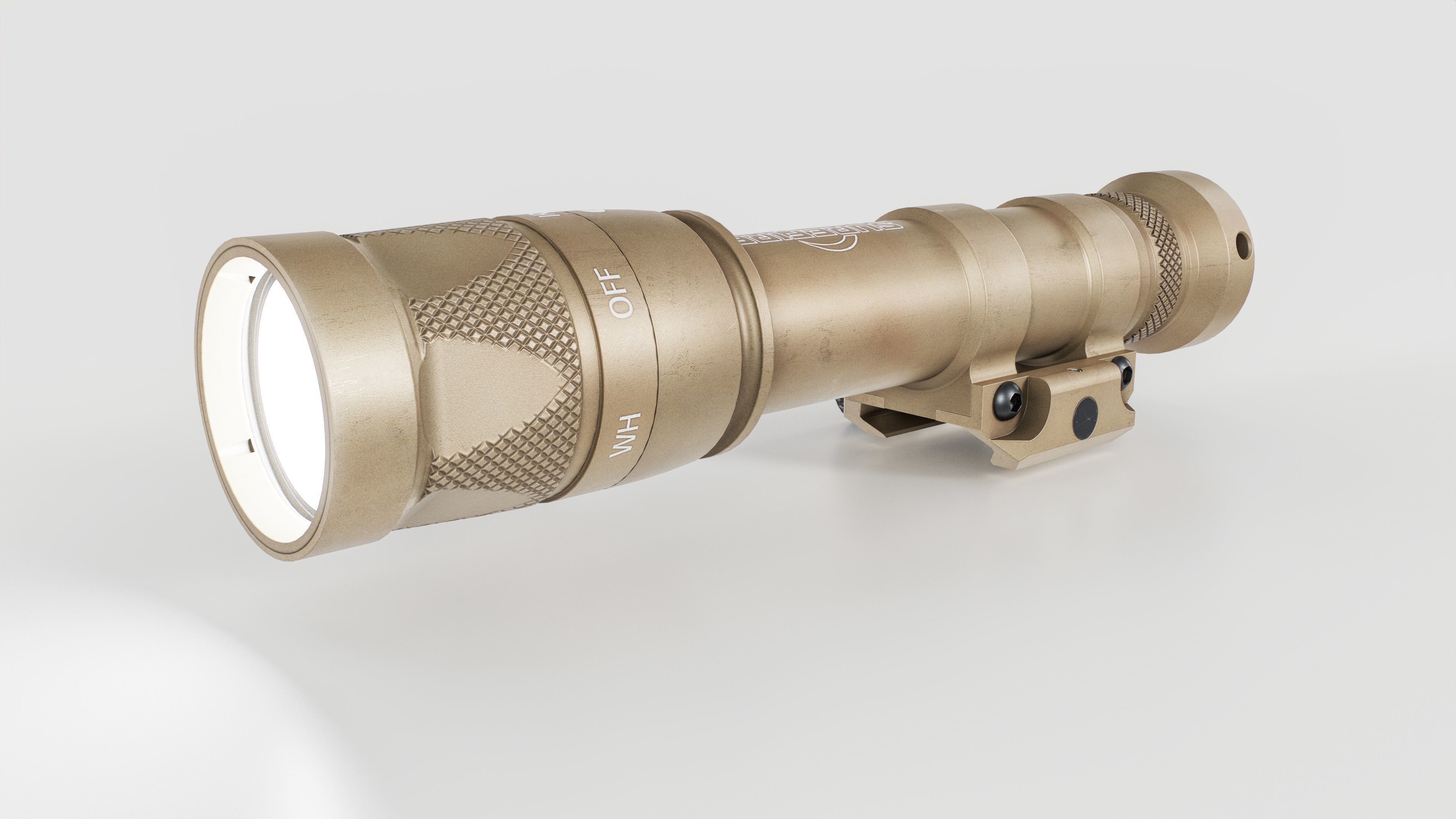 Surefire M600V LED IR Scout Rifle Weapon Mounted Light Low-poly 3D model_5