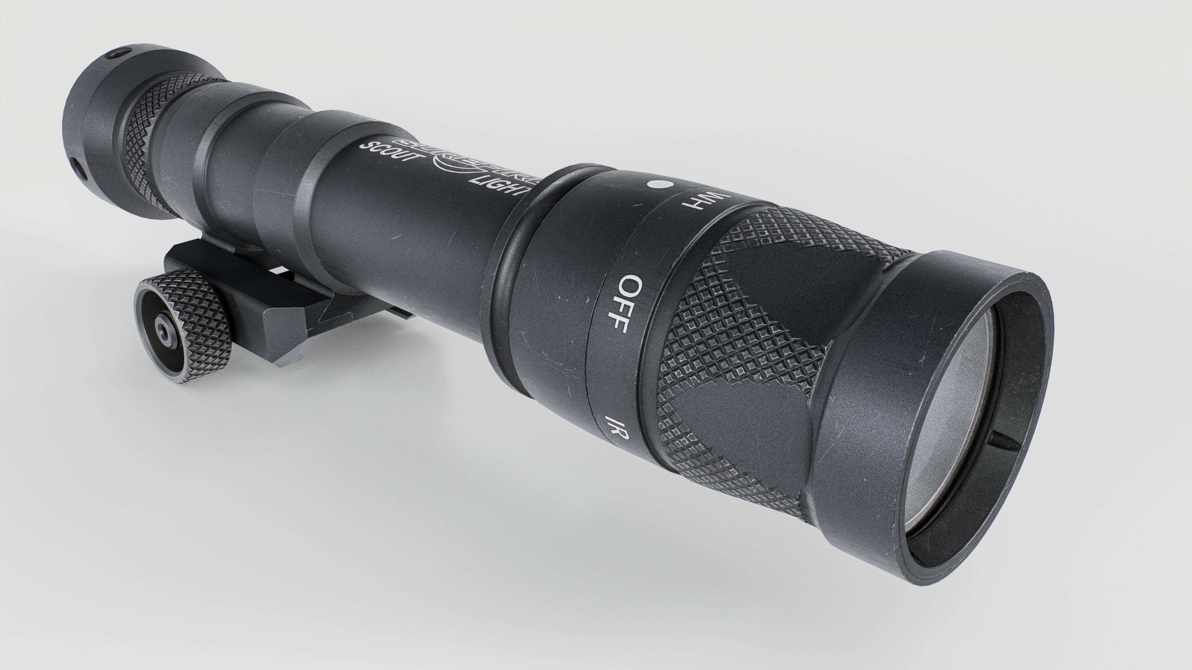 Surefire M600V LED IR Scout Rifle Weapon Mounted Light Low-poly 3D model_14